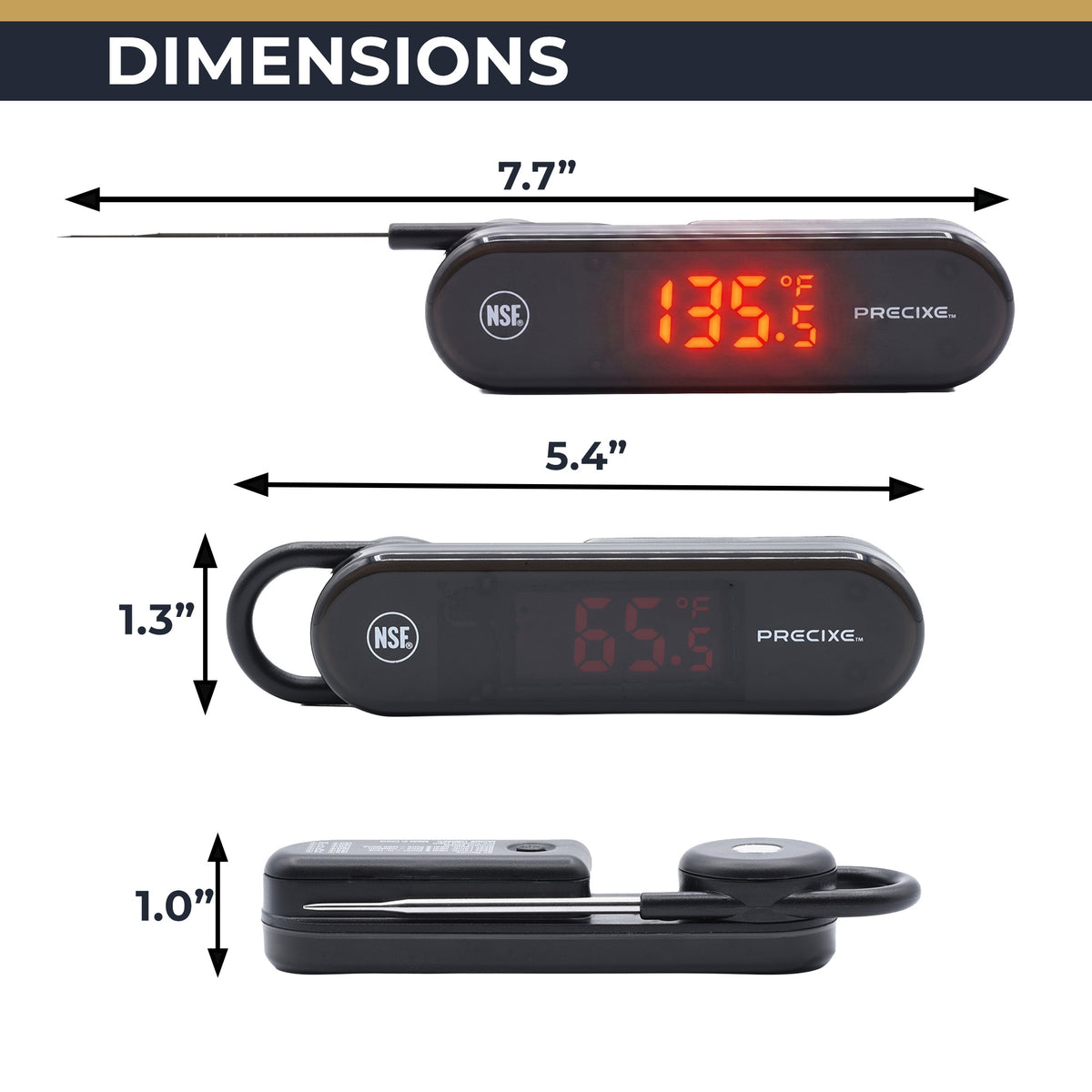 Precixe NSF Digital Meat Thermometer | Instant Read Folding Probe