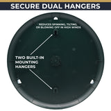 Precixe 13.5 Inch Indoor Outdoor Wall Thermometer | Rustic Deer and Forest Wildlife Scene