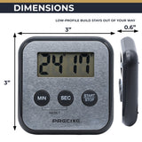 Precixe Compact Stainless Steel Digital Timer