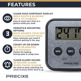 Precixe Compact Stainless Steel Digital Timer