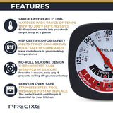 Precixe 3 Inch Large Analog Meat Thermometer