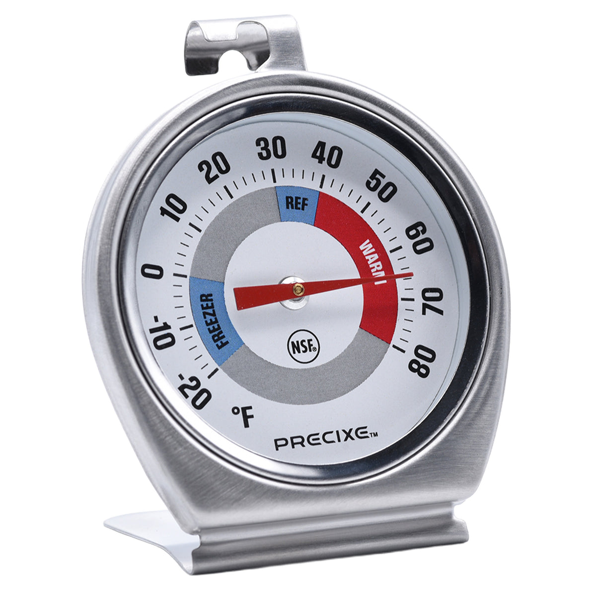 Precixe 2.5 Inch Stainless Steel Fridge and Freezer Thermometer 2-Pack